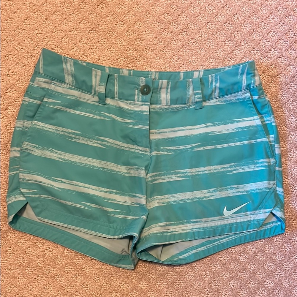 Nike Blue and White Athletic Shorts Lightweight Performance